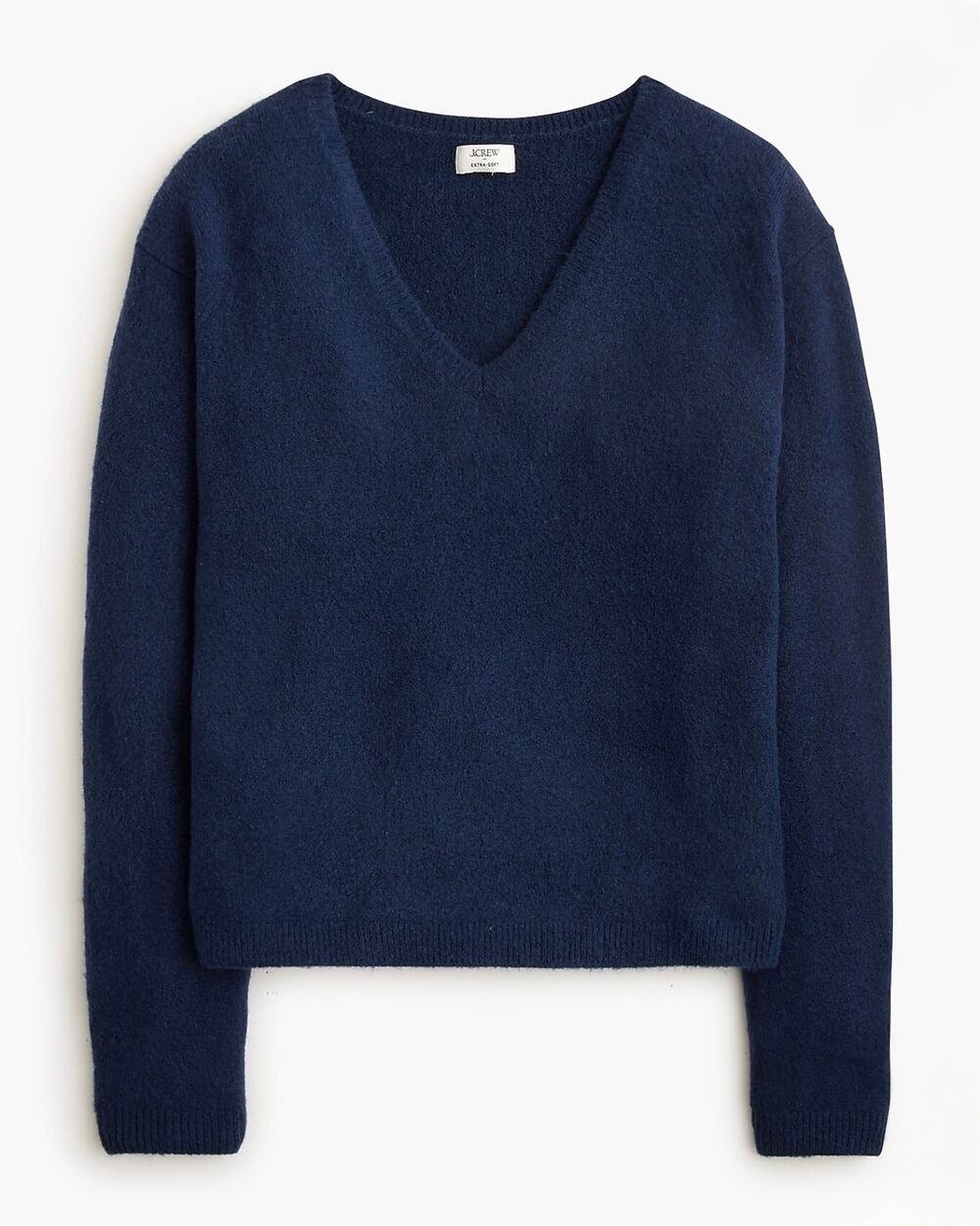 J.Crew Factory V-Neck Sweater Extra Soft Yarn Antique Navy Size Medium NWT